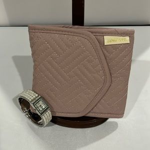BAGSMART Jewelry Travel Organizer System Quilted Light Pink - Watch Included!!!